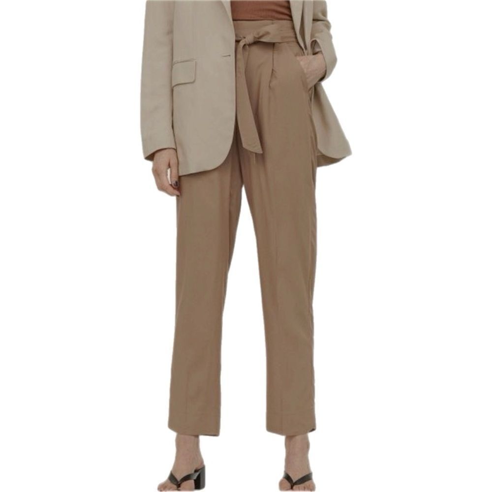 H&M High Waisted Tan Paper-Bag Pants